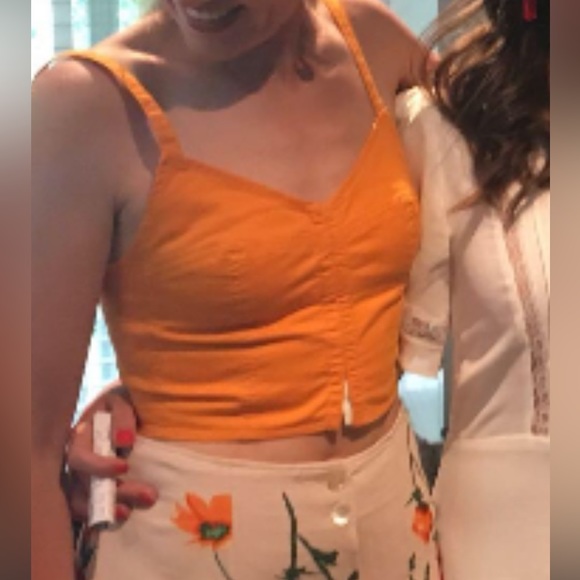 Wilfred sz 6 marigold bustier, cropped tank. - Picture 3 of 10